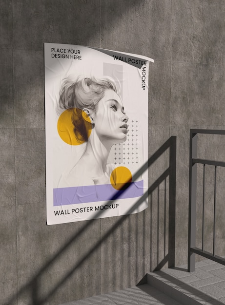 Wall poster mockup design