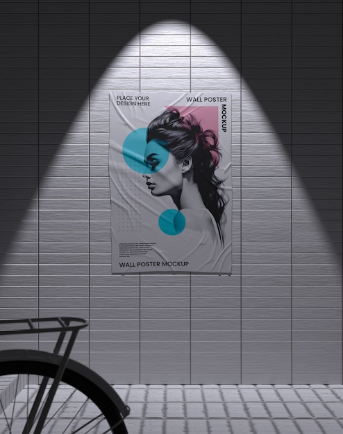 Wall poster mockup design