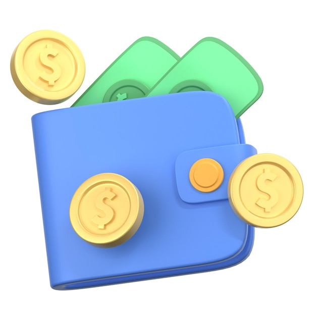 wallet 3D Illustration Icon Pack Element