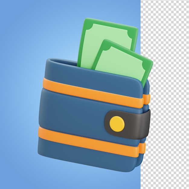 Wallet 3d illustration