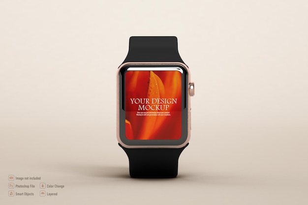 Watch mockup design isolated