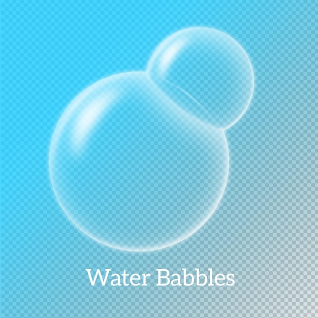 PSD water bubble collection on the transparent background 1