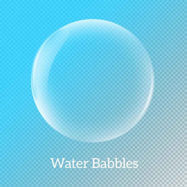 PSD water bubble collection on the transparent background 2