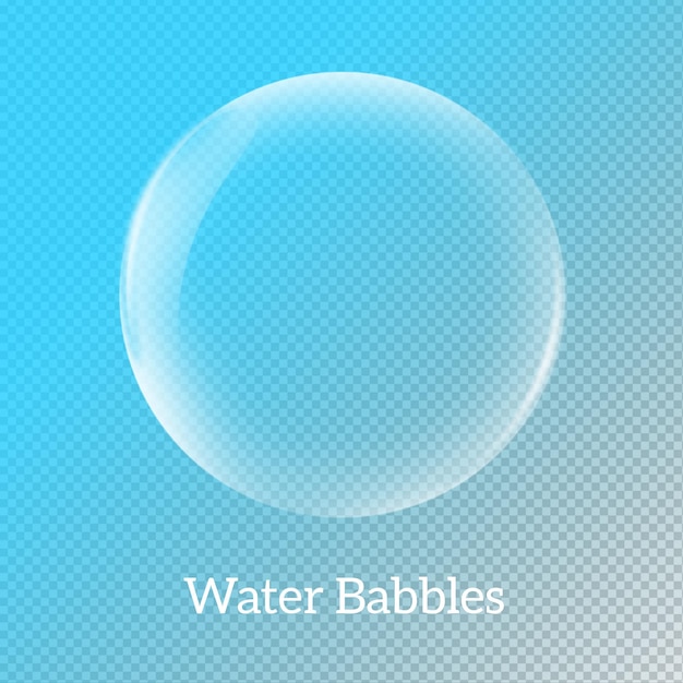 water bubble collection on the transparent background 6