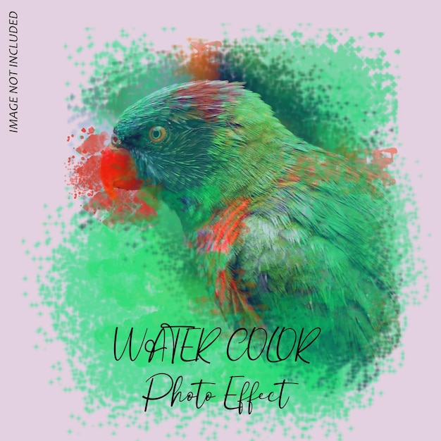 PSD water color photo effect