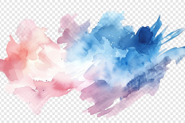 PSD watercolor stain isolated on transparent background