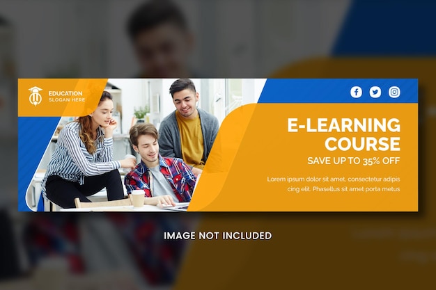 A web page for a school with a picture of a group of people.