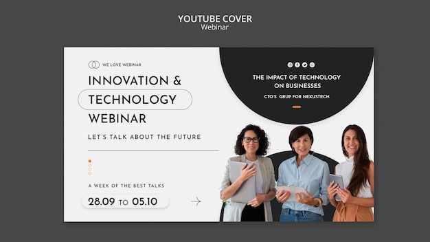 PSD webinar concept youtube cover template