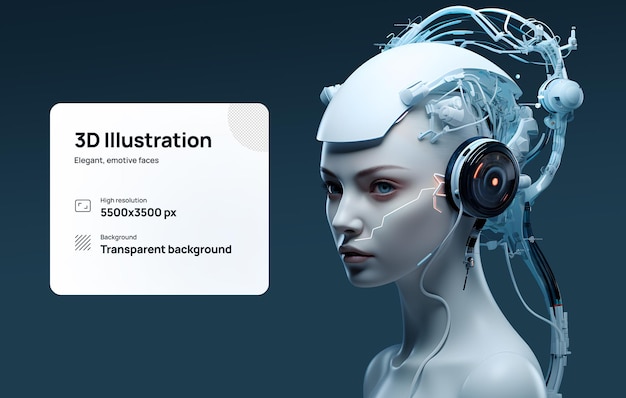 PSD website_android_for_the_ai_generating_service_humanoid girl