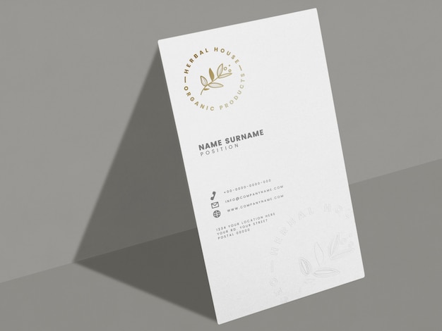 PSD white business card