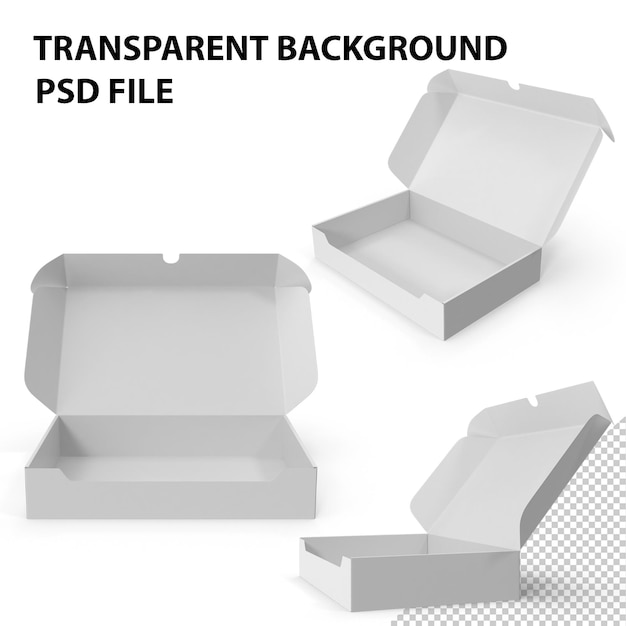 PSD white cardboard packaging box png