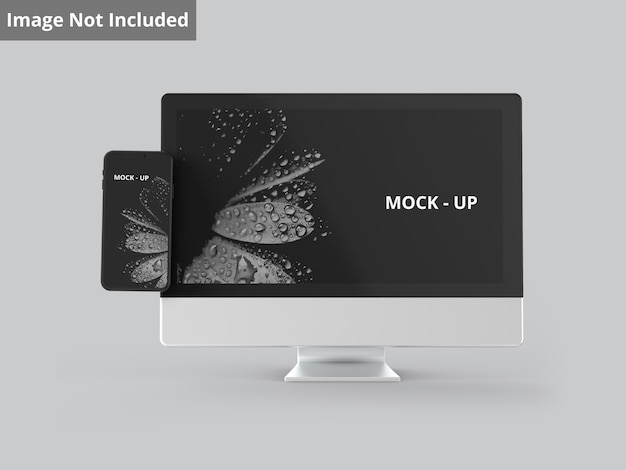 White Desktop and Mobile Phone Mockup