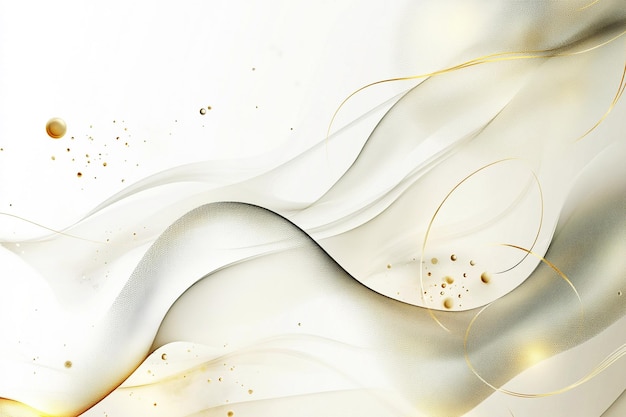 PSD a white and gold swirl is flowing over a white surface