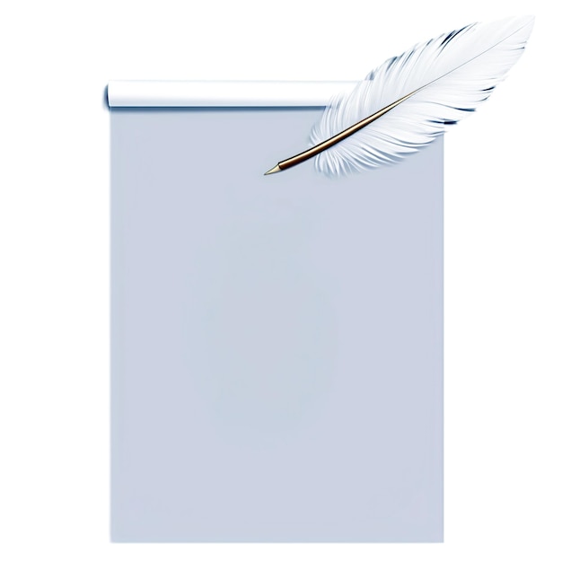 PSD a white page that has a bird on it