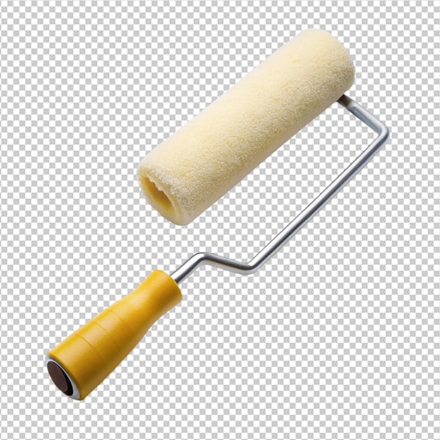 PSD white paint roller isolated on white background