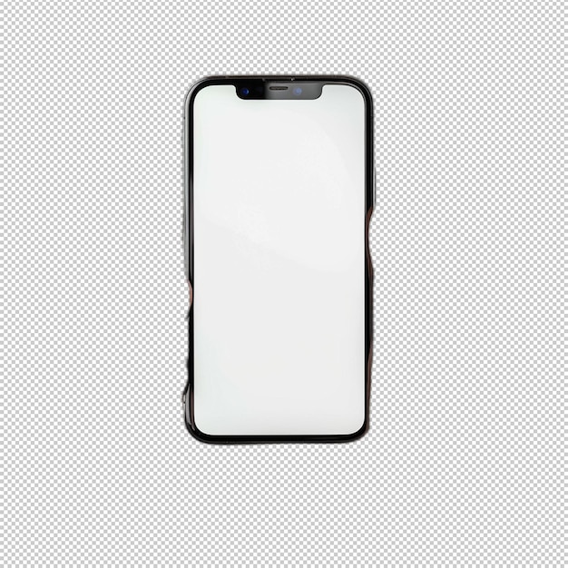 PSD a white phone with a black case that says quot iphone quot