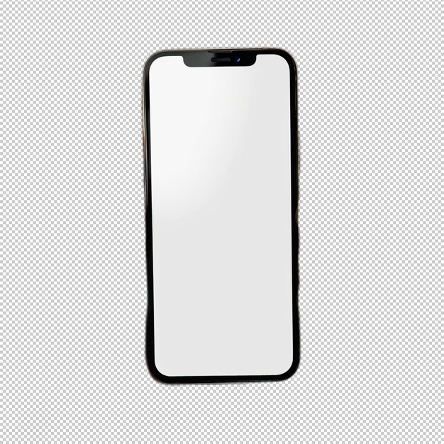 PSD a white phone with a black frame and a silver case