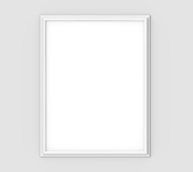 PSD white picture frame