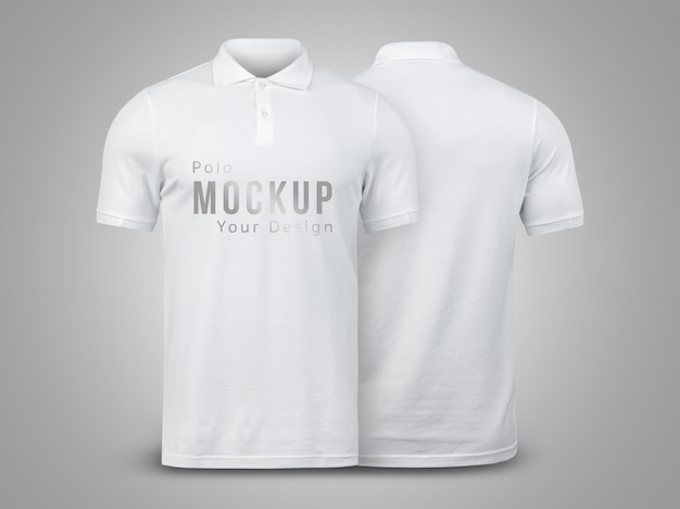 White Polo mockup front and back