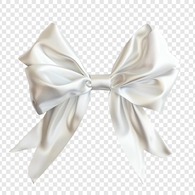 PSD white satin bow elegant and refined