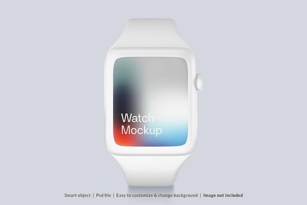 PSD white smart watch mockup