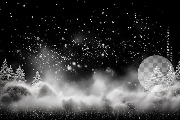 White snow explosion on transparent background