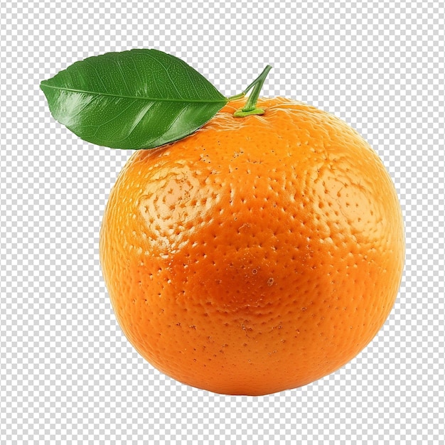 Whole yellow Fresh orange isolated on transparent background