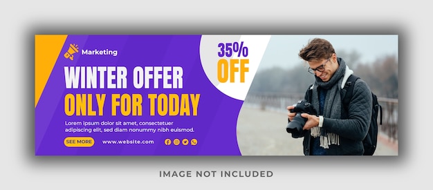 Winter offer collection Facebook cover template