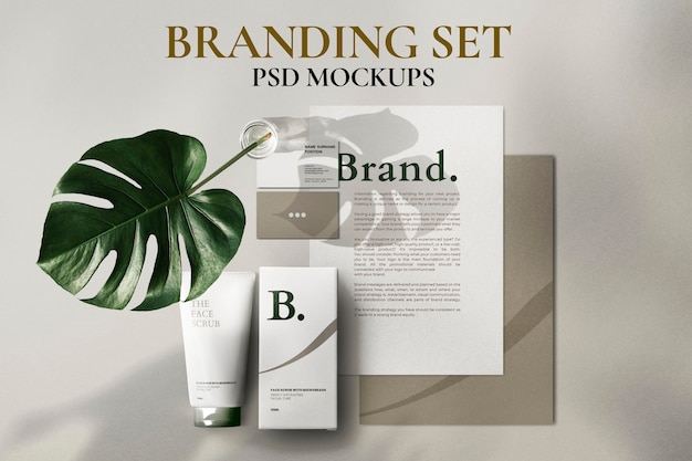 Woman holding a skin care product mockup