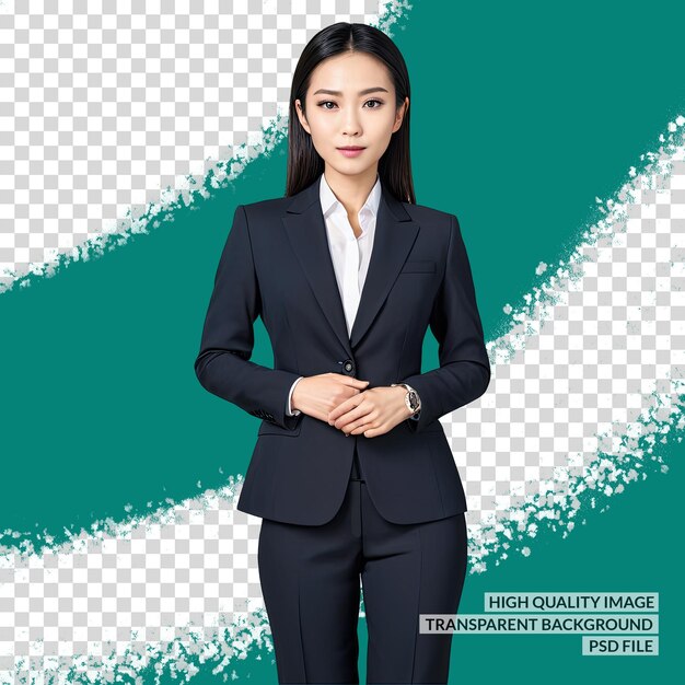 PSD a woman in a suit with the word quot lanta quot on the front