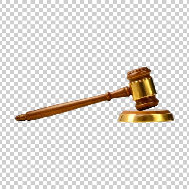 PSD a wooden judge transparent background