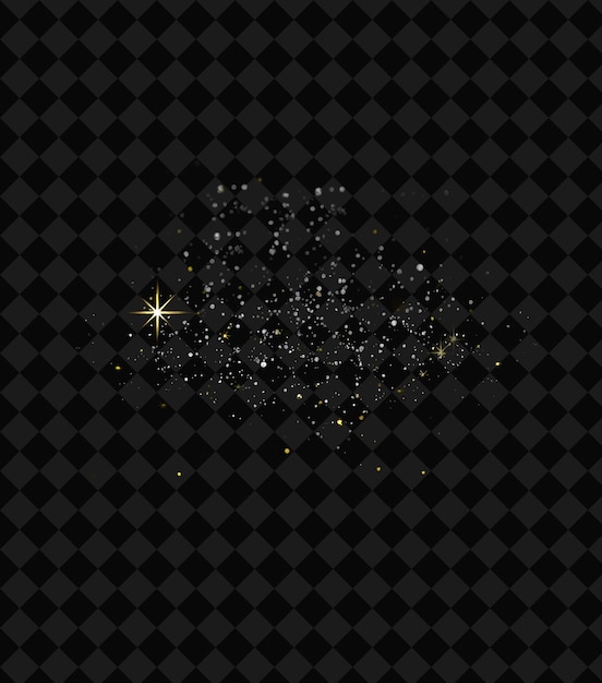 PSD the word on a black background with stars and sparkles