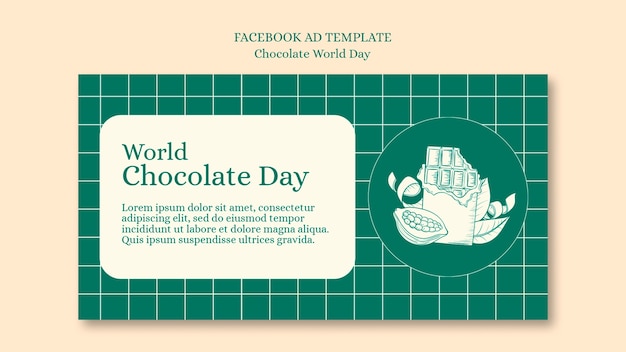 PSD world chocolate day facebook template