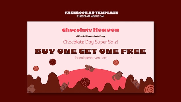 PSD world chocolate day facebook template