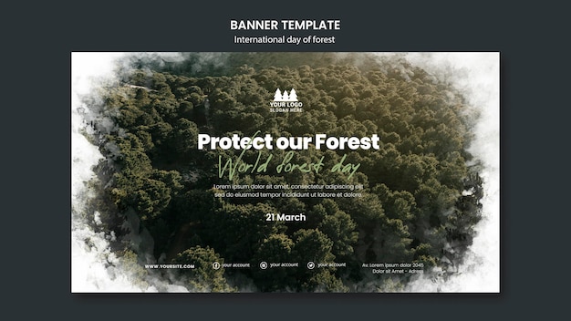 World forest day banner template