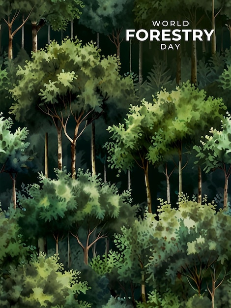 PSD world forestry day background