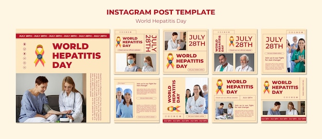 PSD world hepatitis day instagram posts