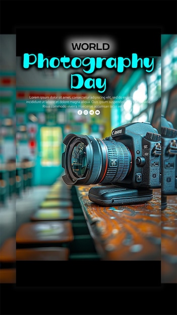 World photography day camara background