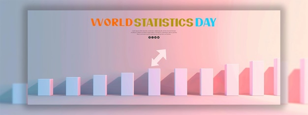 PSD world statistics day template background