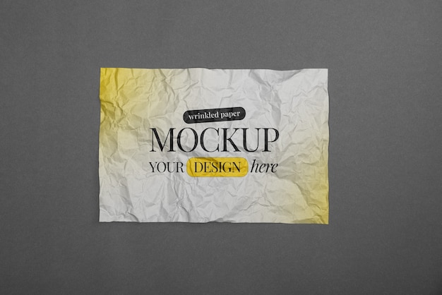 Wrinkled paper mock-up design