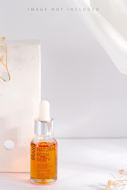 PSD yellow serum essence in glass bottle