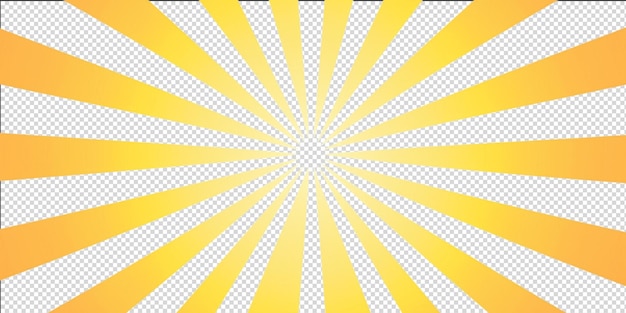 PSD yellow sunburst with color stripes influenced by japanese woodblock printing styles ai generative