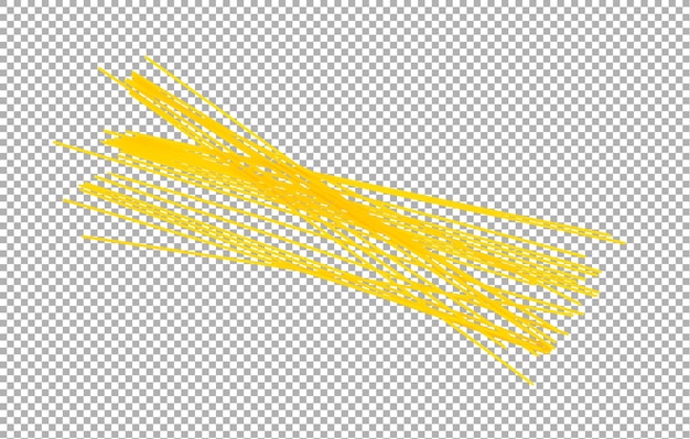 Yellow uncooked egg or wheat spaghetti isolated