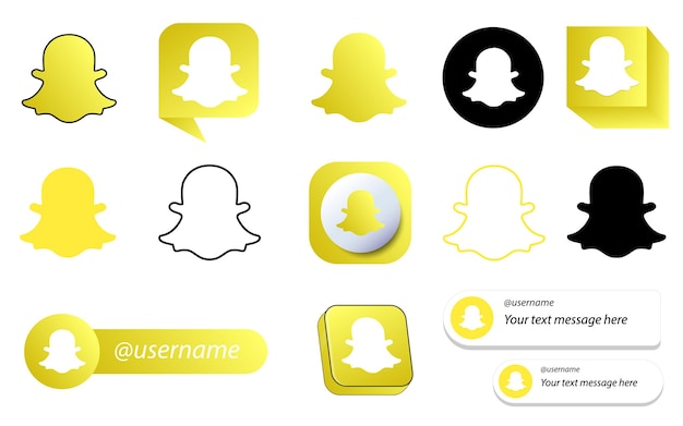 Vector 14 snapchat social media icon pack