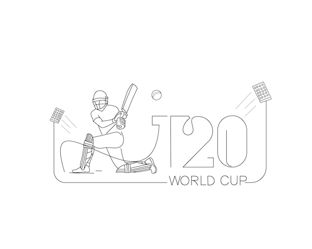 1T20 world cup cricket championship poster template brochure decorated flyer banner design