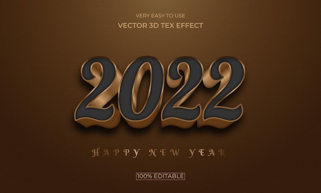 2022 3d style premium text effect design