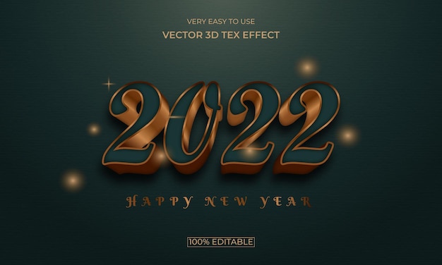 2022 3d style premium text effect design