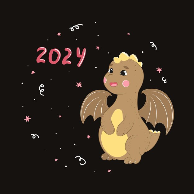 2024 year of the dragon cute dragon new year 2024 year of the green wooden dragon