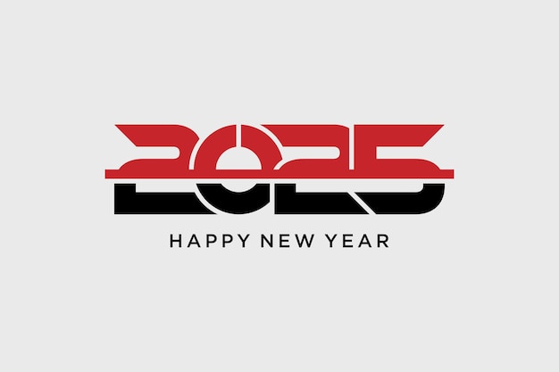 Vector 2025 happy new year logo design template vector illustration with creative idea