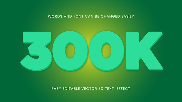 300k 3d text style